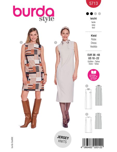 Molde de vestido - Burda 5713
