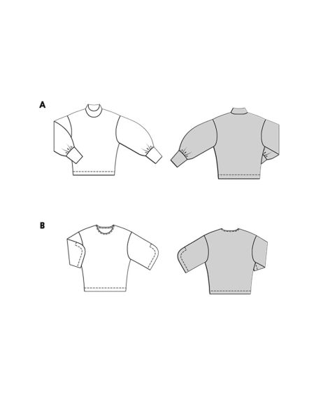 Molde de sweatshirt - Burda 5716