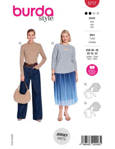 Molde de T-shirt - Burda 5717