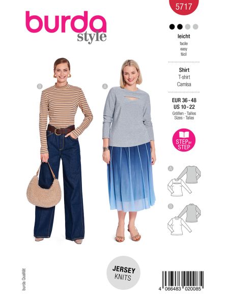 Molde de T-shirt - Burda 5717