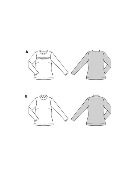 Molde de T-shirt - Burda 5717