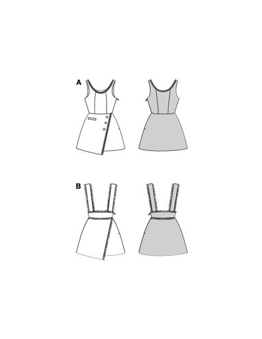 Molde de vestido - Burda 9198