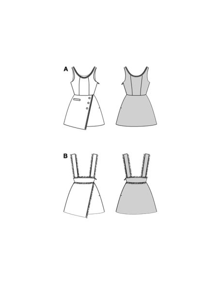 Molde de vestido - Burda 9198