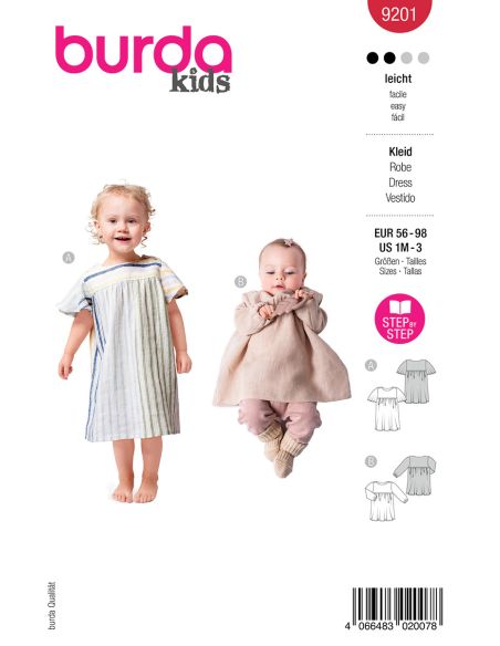 Molde de vestido - Burda 9201