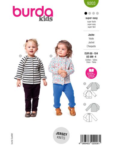 Molde de casaco - Burda 9203
