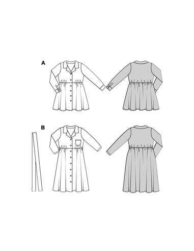 Molde de vestido - Burda 9206