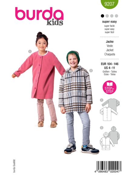 Molde de casaco - Burda 9207