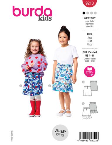 Molde de saias - Burda 9210