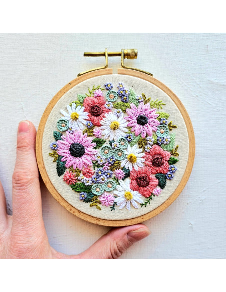 Kit de bordado - Amostra de Flores Silvestres