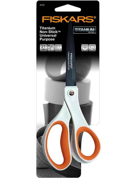 Tesoura universal Fiskars de titânio antiaderente 21 cm