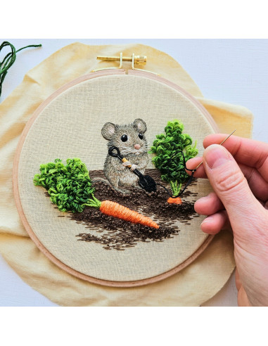 Kit de bordado - Rato de Jardim