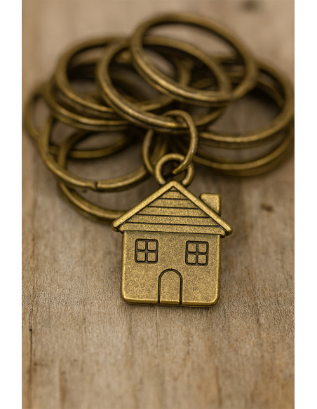 Anéis partidos porta-chaves 30 mm bronze
