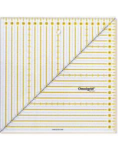 Régua de patchwork Omnigrid quadrada 20 x 20 cm 2