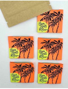 Conjunto de 5 etiquetas tecidas para costurar Sea Salt & Sun 2