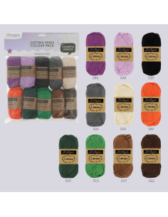 Pacote de 10 novelos Scheepjes Catona Colour Pack - Midnight feast 2