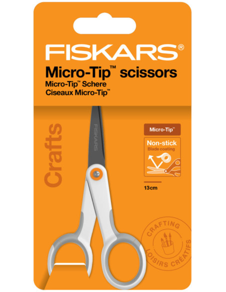 Tesoura Fiskars antiaderente Micro-tip 13 cm