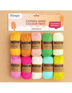 Pacote de 10 novelos Scheepjes Catona Colour Pack - Creamsicle