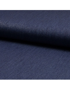 Tecido chambray lurex - Azul