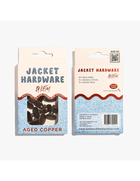 Kit de botões jeans para jaquetas - Cobre