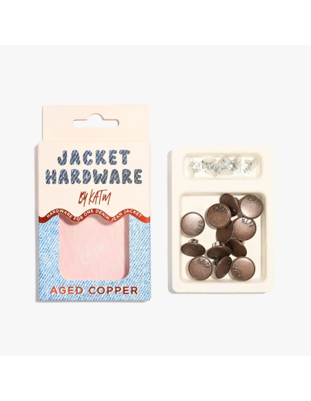 Kit de botões jeans para jaquetas - Cobre
