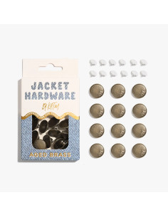 Kit de botões jeans para jaquetas - Latão
