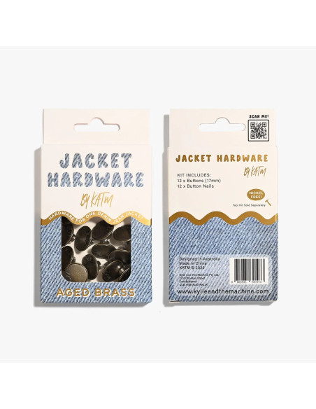 Kit de botões jeans para casacos - Latão