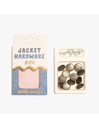 Kit de botões jeans para casacos - Latão