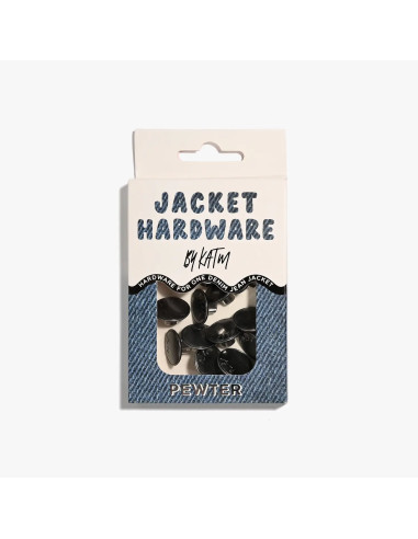 Kit de botões jeans para jaquetas - Estanho
