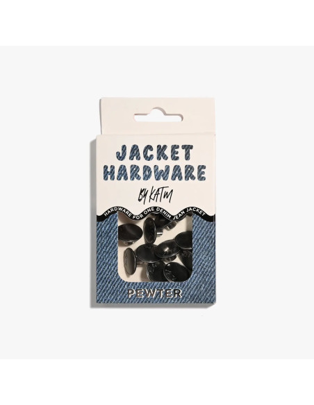 Kit de botões jeans para jaquetas - Estanho