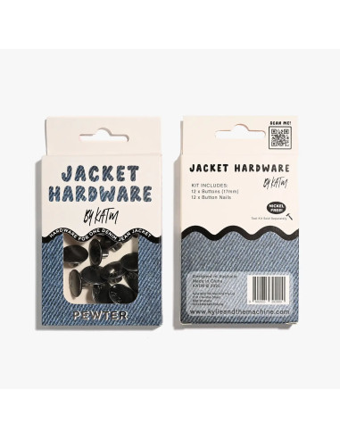 Kit de botões jeans para jaquetas - Estanho