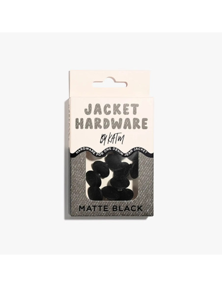 Conjunto de botões jeans para casacos - Preto fosco
