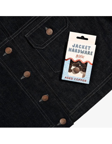 Kit de botões jeans para jaquetas - Cobre