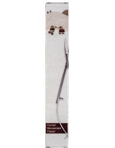Tesoura pinça ponta curva microdentada 12 cm Apliquick