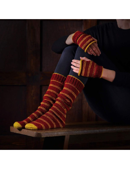Kit de tricô Harry Potter – Meias e Luvas Gryffindor