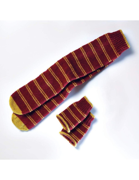 Kit de tricô Harry Potter – Meias e Luvas Gryffindor