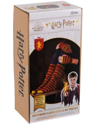 Kit de tricô Harry Potter – Meias e Luvas Gryffindor