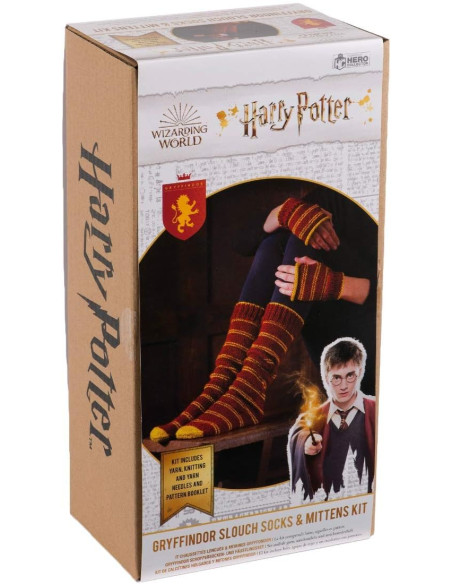 Kit de tricô Harry Potter – Meias e Luvas Gryffindor
