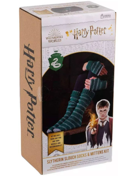 Kit de tricô Harry Potter – Meias e Luvas Sonserina