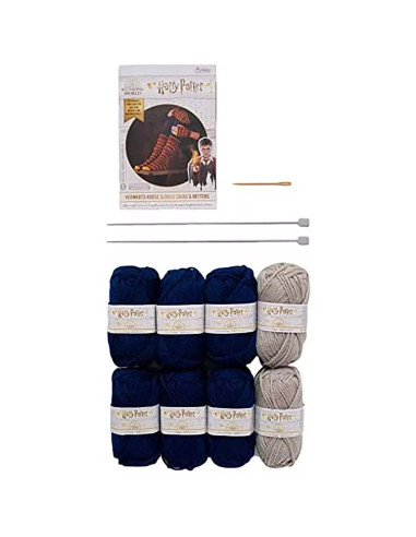 Kit de tricô Harry Potter – Meias e Luvas Lufa-Lufa