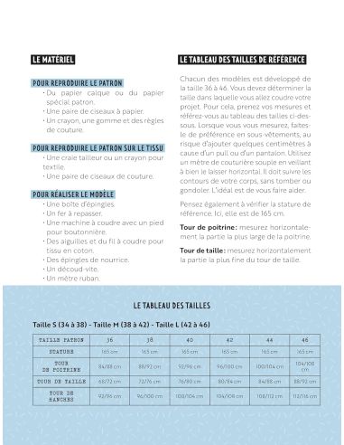 Livro costurar seus quimonos - pequeno caderno de costura