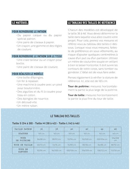 Livro costurar seus quimonos - pequeno caderno de costura