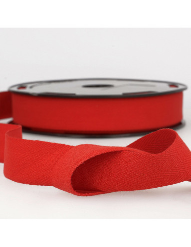 Fita de sarja de algodão - Vermelho