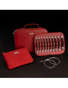 Conjunto de agulhas de tricô circulares KnitPro Karbonz Elan 2