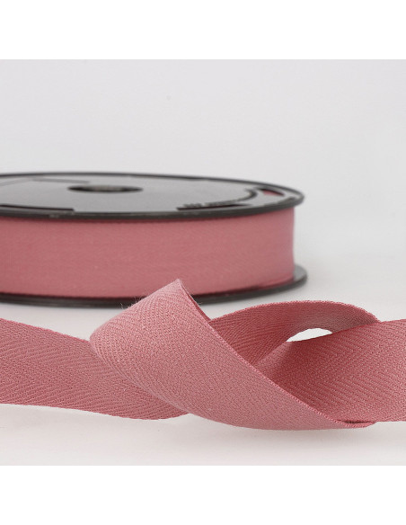 Fita de sarja de algodão - Rosa antigo