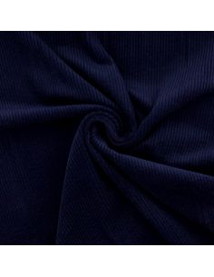 Tecido de veludo cotelê de algodão - Azul marinho