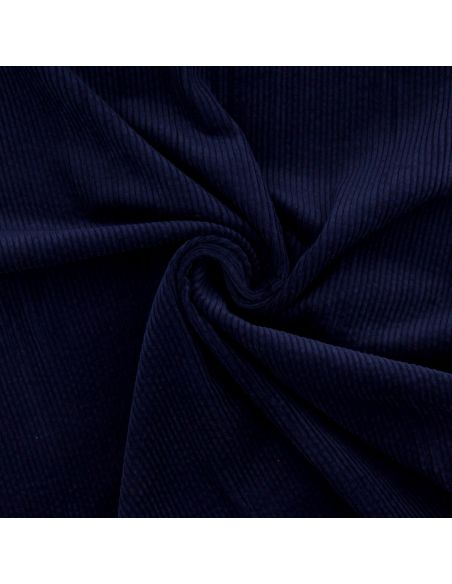Tecido de veludo cotelê de algodão - Azul marinho