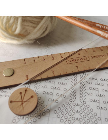 Règle magnétique de suivi tricot en acrylique recyclé