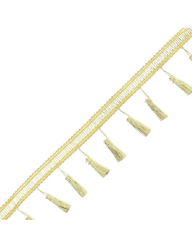 Galão pompons lurex - Ouro