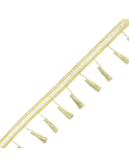 Galão pompons lurex - Ouro