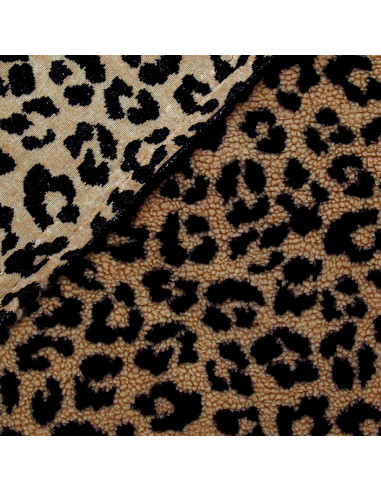 Tecido de pelúcia boucle Teddy - Leopardo
